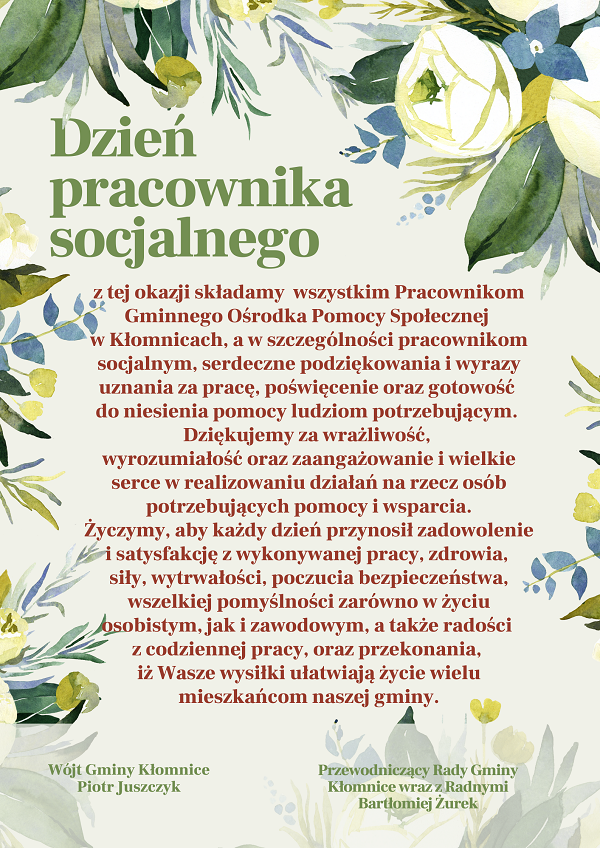 Dzień pracownika socjalnego